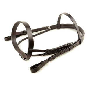 Équipement équestre Annabelle : Bridon de luxe uni noir et marron de haute qualité – Fournisseur et fabricant de matériel pour chevaux, prix de gros - Product Image 2
