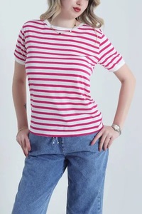 เสื้อยืดคอกลมแขนสั้นผู้หญิง ดีไซน์ยอดเยี่ยมประจำปี 2025 ผ้าโพลีเอสเตอร์/คอตตอน ระบายอากาศได้ดี เป็นมิตรกับสิ่งแวดล้อม สไตล์ลำลอง รับผลิตแบบ OEM - Product Image 5