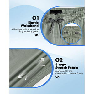 Pantalones Cortos Deportivos 2 en 1 de la Mejor Calidad, Ligeros, para Exteriores, Personalizados, con Bolsillos Laterales, de Poliéster, para Hombre - Product Image 3