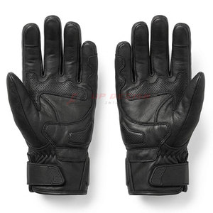Gants de moto d'hiver en cuir respirant et imperméable, unisexes, à doigts entiers, prix de gros abordable, fabriqués au Pakistan - Product Image 4