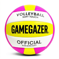 Ballon de volley-ball GAMEGAZER MS-VB1007 Taille 5 Poids 260-280G et Circonférence 650-670MM avec Toucher Doux Personnalisé pour l'Entraînement et Couture à la Machine