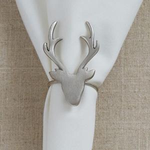 Christmas Decoration Handmade Antler Designs Napkin <b>Rings</b> Gift <b>Sets</b> Tableware Accessories <b>Silver</b> Napkin <b>Ring</b> Event Supplies - Product Image 6