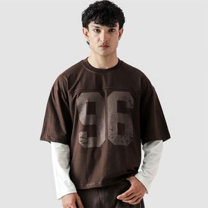T-shirt Homme Rétro Oversize Gris Imprimé Graphique Streetwear Décontracté Coupe Ample Manches Courtes Pour Hommes – Vente en Gros - Product Image 1