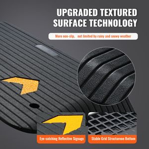 Rampe de seuil en caoutchouc améliorée de 3,5 po de hauteur, surface texturée antidérapante, 1 canal, pour portes et voitures, en caoutchouc naturel, 330 po - Product Image 4