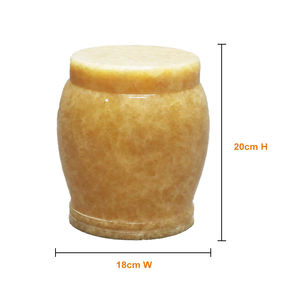 Urne funéraire pour bébé en marbre naturel jaune de haute qualité Qianrui, vente en gros, personnalisable, durable, conteneur à cendres, fournitures funéraires - Product Image 2