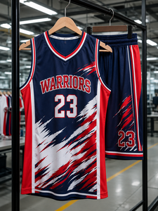 Conjunto de uniforme de baloncesto para hombre, logotipo personalizado con nombre y número del equipo, ropa de baloncesto ligera y transpirable - Product Image 5