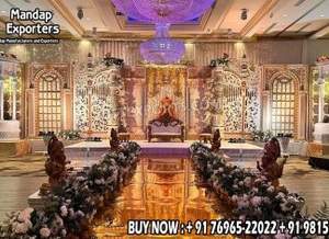 Panneau sculpté blanc classique pour scène de mariage, thème temple, avec panneaux de porte décoratifs, à prix abordable, USA - Product Image 6