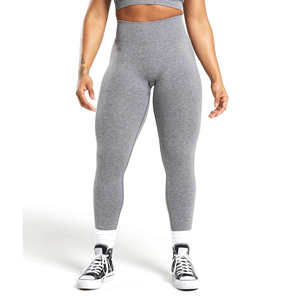 Leggings de yoga de cintura alta para mujer al por mayor, pantalones deportivos sin costuras para gimnasio, elásticos, de spandex, ajustados, 2026 - Product Image 1