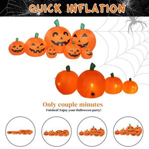 Set di 7 Luci LED a Stringa con Zucca Gonfiabile, Decorazioni Premium per Halloween da Esterno e Giardino - Product Image 5