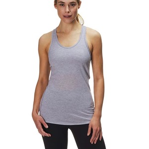 Débardeur en jersey noir à col rond pour femme, en spandex/coton, séchage rapide, respirant, écologique, décontracté, longueur normale - Product Image 2