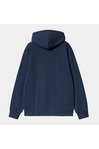 เสื้อฮู้ดสีน้ำเงินกรมท่าสำหรับผู้ชาย ทรงปกติ ผ้าฝ้ายฟลีซ สวมใส่สบาย มีกระเป๋าหน้า เหมาะสำหรับใส่ในฤดูใบไม้ร่วง - Product Image 4