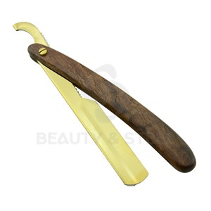 Navaja de Afeitar Profesional con Mango de Madera Resistente, Cuchilla de Acero Inoxidable Reemplazable, Color Personalizado, Agarre Ergonómico - Product Image 1