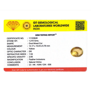 Natural Citrine Loose Gemstone 6.05 Carat Golden Stone for Fine Jewelry - Product Image 4