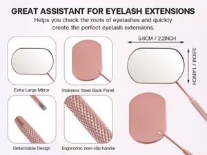 Équipement professionnel en gros, mini miroir pour cils, outil de vérification professionnel pour extensions de cils, accessoire de maquillage pour salon de beauté - Product Image 2