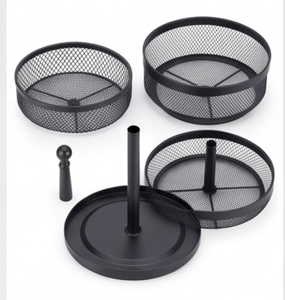 Modern Black Metal <b>Wire</b> <b>Storage</b> <b>Basket</b> Set Circle Shape Stackable Design Multi Purpose Neatening Organizer For Elegant Home - Product Image 5