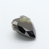 Diamant synthétique noir fantaisie en forme de cœur, cultivé en laboratoire, certifié IGI, taille excellente, 2,40 carats, clarté VVS2.