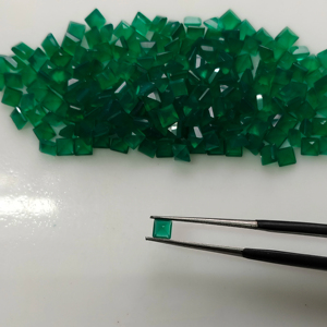 Onyx Vert Naturel 3MM Taille Carrée Étagée Meilleure Qualité Pierre Précieuse Libre pour la Fabrication de Bijoux Red Mountain Gems - Product Image 3