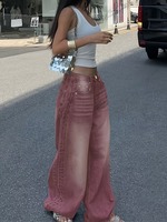 Denim Super Extensible, Respirant, Imperméable, Patchwork Léopard Paisley, Streetwear Sexy Décontracté, Taille Haute, Écologique