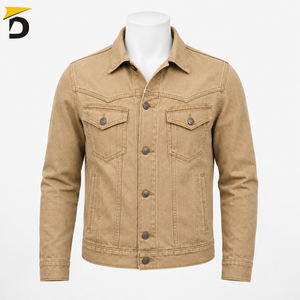 Chaqueta Vaquera Premium para Hombre, Combinación de Construcción Duradera, Uso Cómodo, Estilo Urbano Ecológico e Impermeable, Ideal para Viajes - Product Image 1