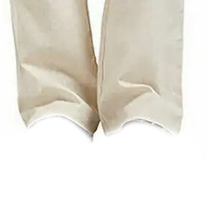 Pantalon Oxford en coton beige pour homme, taille élastique avec cordon de serrage, coupe droite décontractée, léger, pour l'été - Product Image 5
