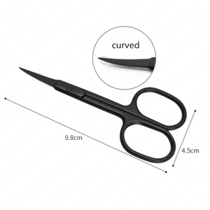 Ciseaux à cuticules noirs affûtés en acier inoxydable, lame droite, ergonomiques, outil de manucure et de soin des ongles, professionnel, pour salon, vente en gros - Product Image 5