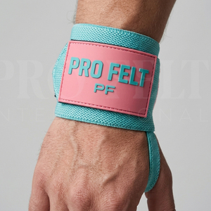 Exercise Gear Custom 16 Inch <b>Pink</b> Teal Wrist <b>Wraps</b> for Weightlifting Powerlifting Gym Training Wrist Support Fitness Straps - Product Image 4
