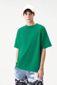 La plus nouvelle qualité couleur unie 100% hommes et femmes T-shirt peut être en gros peut être logo personnalisé - Product Image 5