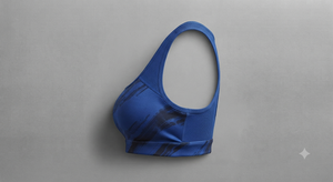 <b>Blue</b> Printed Front Logo Seamless Sports <b>Bra</b> Quick Dry Breathable Running Training Crop Top for Women Team Sportswear - Product Image 3