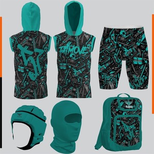 Maillot de football de compression sublimé Fitmove International 7v7, ensemble d'uniformes d'entraînement, pack combo, noms/noms d'équipe personnalisés, tailles plus grandes - Product Image 1