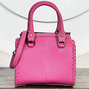 Hot Selling Pink Leather Studs & Turquoise Concho Designer Duffel Bags <b>Small</b> Compact Cowhide Leather Travel Ladies <b>Handbags</b> - Product Image 6