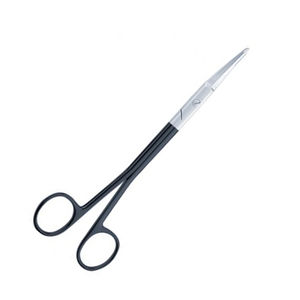 Tijeras Quirúrgicas de Acero Alemán con Mango Negro, Borde Recto, 4.75 Pulgadas, Tijeras Quirúrgicas Curvas para Sutura OEM - Product Image 2