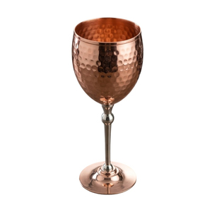 Premium Hammered Copper <b>Wine</b> <b>Goblet</b> With Brass Stem Handmade Metal <b>Wine</b> Glass For Luxury Hotel Restaurant Barware Chalice - Product Image 2