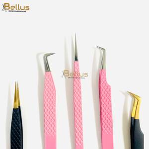 Bellus International Luxury Durable Stainless Steel Smooth Tip Nano Grip Lash Tweezers 45 90 Russian Volume Eyelash Extension - Product Image 6