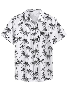 Camisa hawaiana floral para hombre, manga corta, estampado tropical, informal, para playa, con botones, colorida, para vacaciones, camisa de verano - Product Image 6