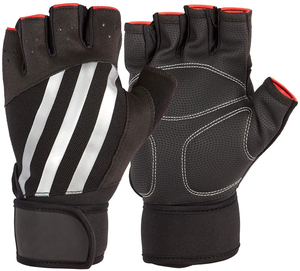 Gants de sport demi-doigts en cuir, gants de musculation, gants de fitness avec logo personnalisé - Product Image 1
