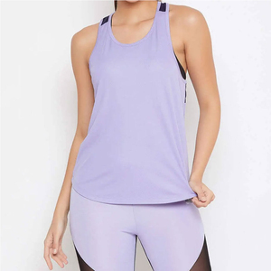 Vente flash : débardeurs courts pour femmes en spandex/coton, col rond, respirants, séchage rapide, écologiques, logo personnalisé, haute qualité, prix bas - Product Image 2