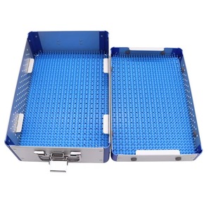 Sterile Aluminium Instrument Tray Box with <b>Silicone</b> Pad Reusable Medical/Surgical <b>Tool</b> Organizer for Autoclave Sterilization - Product Image 6