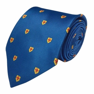 Corbata Formal Premium Clásica de Poliéster con Estampado Floral a Rayas, Emblema Cruzado Bordado a Máquina de los Caballeros Templarios, Logotipo Personalizado para - Product Image 1