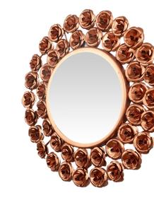 Round Bohemian Decorative Mirror With Gold Leaf Frame Handmade Brass Wall Mirror For Home Decor - Product Image 2