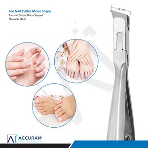 Cortauñas de Acero Inoxidable Accuram de Alta Resistencia con Forma de Luna, Pinza para Cutículas de Mandíbula Ancha, Herramienta de Manicura y Pedicura para Uñas Gruesas - Product Image 5