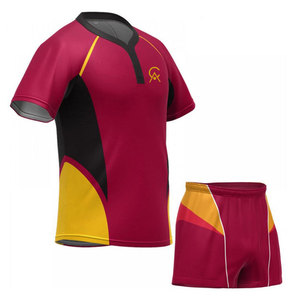 Meilleures ventes, uniforme de rugby confortable, respirant, de haute qualité, 100% polyester, manches courtes, pour hommes, en vente - Product Image 2