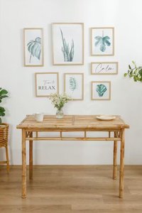 Table à manger en bambou, table en bambou naturel, table d'intérieur et d'extérieur, meubles écologiques pour la maison, restaurant, vente en gros - Product Image 4