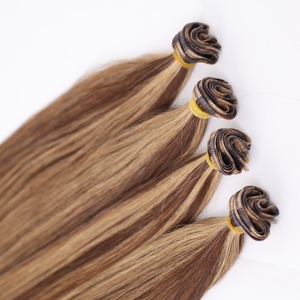 Extensiones de cabello humano Apohairammy Remy, Color Balayage, trama de piel recta, proveedor mayorista de extensiones de cabello de trama Genius - Product Image 1