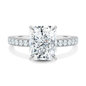 Anillos de Moissanita con Certificado GRA, Plata de Ley 925, Corte Radiante, Anillo de Compromiso y Promesa con Diamante de Moissanita para Mujer - Product Image 6