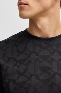 Camiseta Premium Negra Texturizada para Hombre, Estilo Urbano Moderno, Manga Corta, Tejido de Algodón, Formal, Ligera y Transpirable - Product Image 2