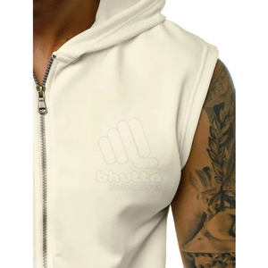 Vêtements de sport d'hiver pour hommes, débardeurs à capuche sans manches pour la musculation, imprimés numériquement, respirants et écologiques - Product Image 5