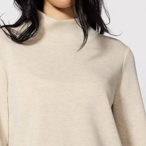 Sudadera Oversize con Cuello Alto, Mezcla de Algodón, Cómoda, Tallas Grandes para Mujer, Ropa y Accesorios con Logotipo Impreso - Product Image 5