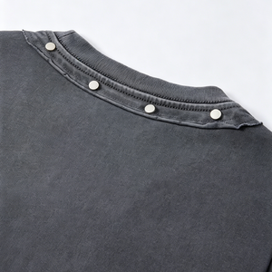 T-shirts surdimensionnés pour hommes, vintage, 100% coton, de haute qualité, avec logo personnalisé, effet délavé, effet stone washed, effet acid wash - Product Image 6
