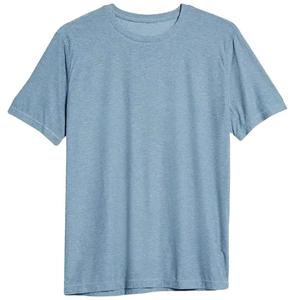 Camiseta de Manga Corta para Hombre, Cuello Redondo, Color Marrón, Corte Holgado, Estilo Casual, Color Sólido, Diseño Liso, 100% Algodón - Product Image 4