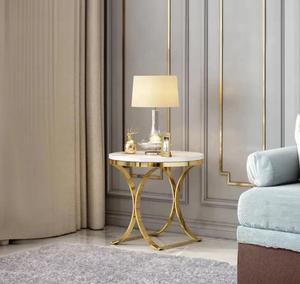 Modern <b>Marble</b> <b>Top</b> Console <b>Table</b> with Gold Brass Cross Base Contemporary Living Room Furniture - Product Image 3